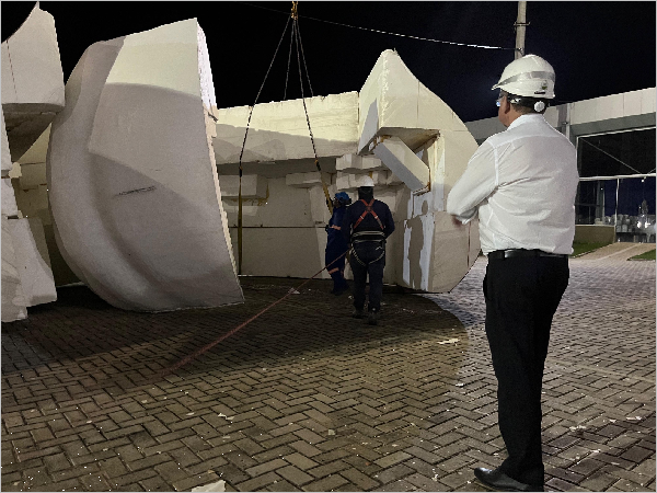 Maior monumento em louvor à Nossa Senhora de Fátima do Brasil começa a ser montado em Crato