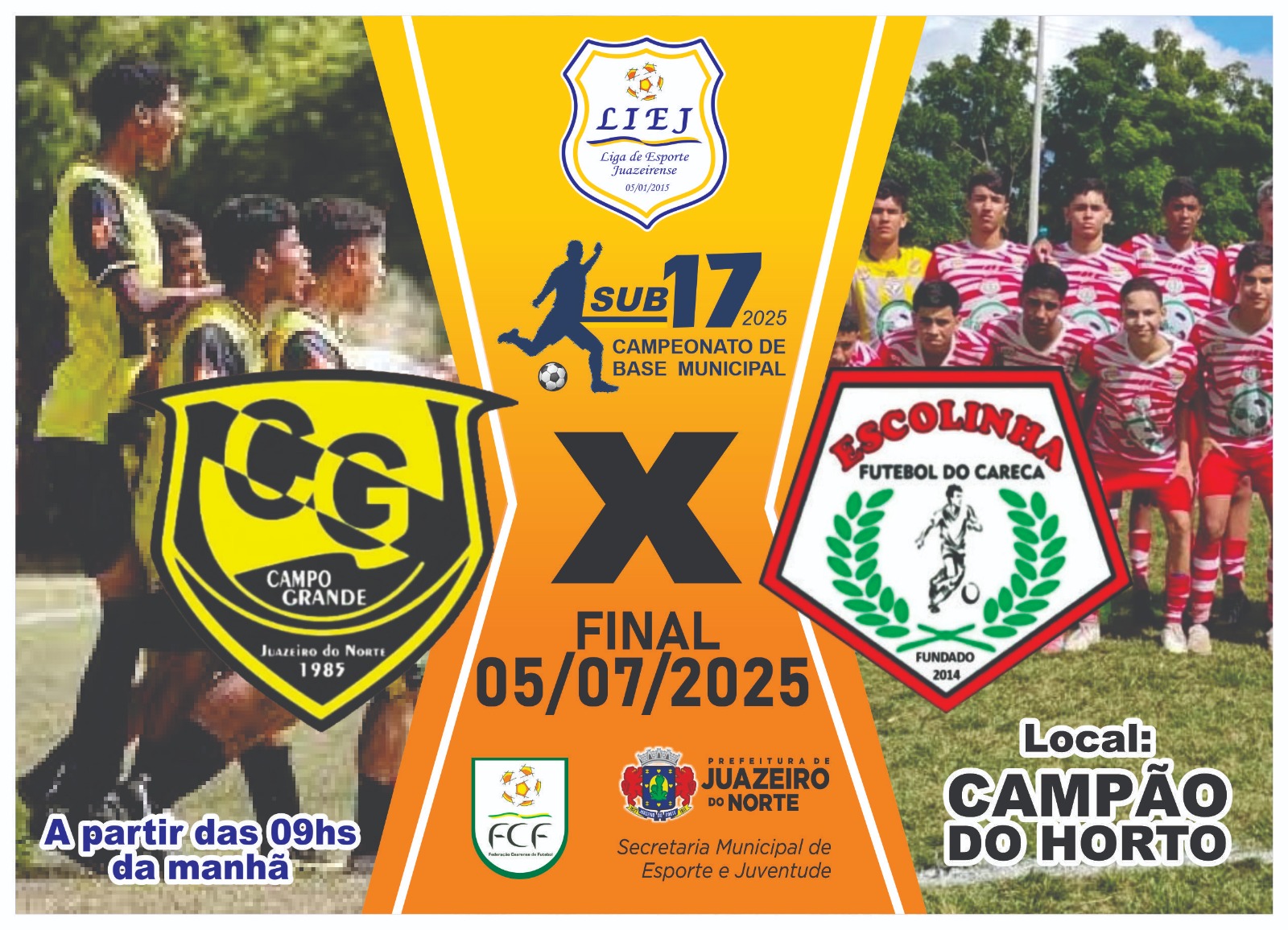 Acontece neste sábado (5), em Juazeiro do Norte, a final do Sub-17 da LIEJ