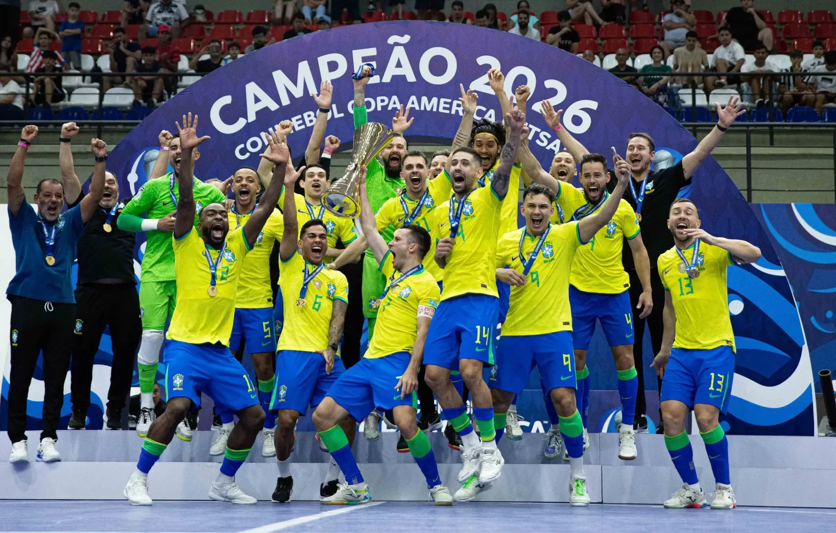 Brasil bate Argentina por 2 a 1 e conquista Copa América de Futsal pela 12ª vez